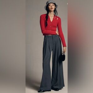 By Anthropologie V-Neck Strappy Cardigan Sweater, Size M